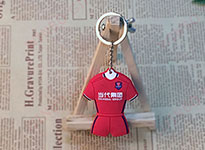 雙面滴膠PVC軟膠球衣鑰匙扣