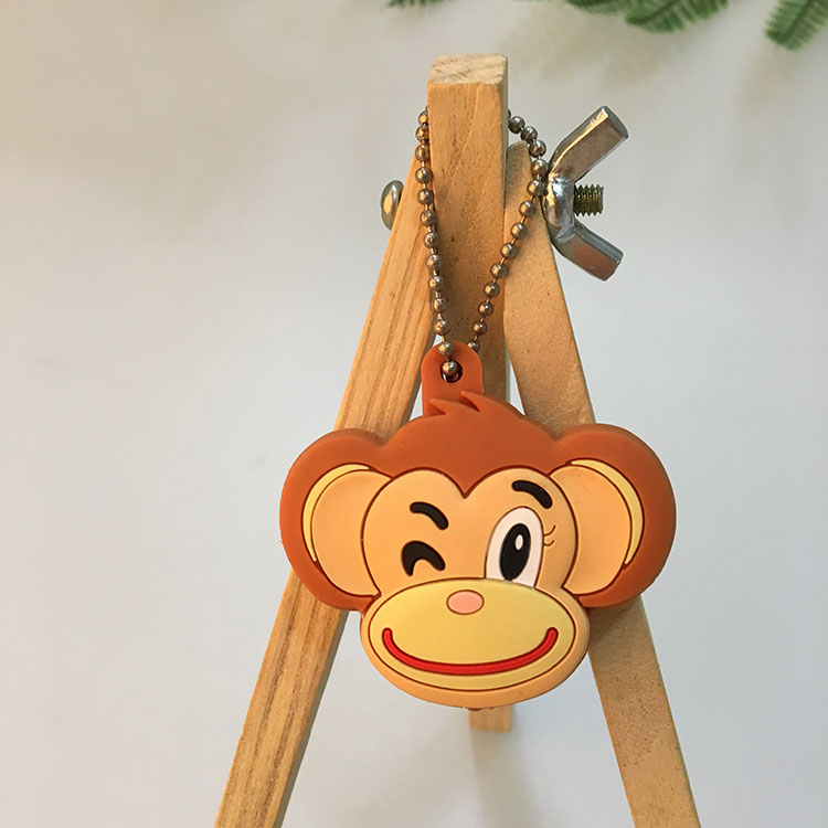 PVC動物LED燈鑰匙套