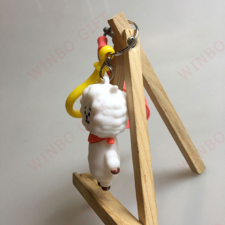 卡通動(dòng)物羊立體鑰匙扣右側(cè)面